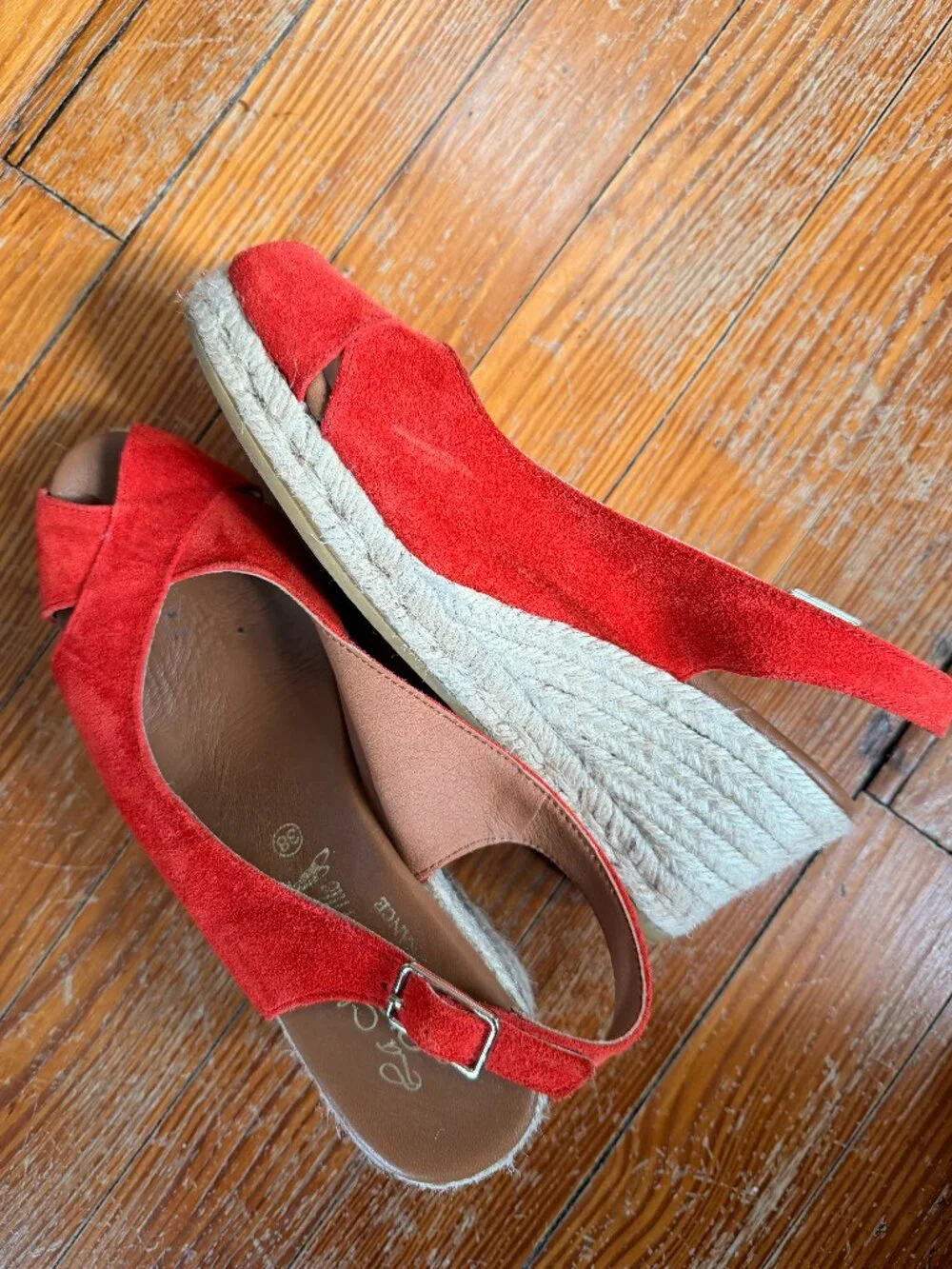 Red Espadrilles. Size 38.
